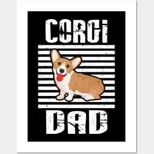 Corgi Dad Proud Dogs Posters and Art